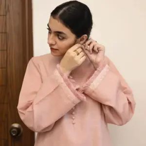 Blush Pink Cotton Silk Kurta